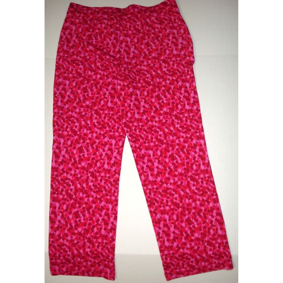 Womens Isaac Mizrahi Live Pull On Pebble Pants Red Pink XSP XS P Petite New - Picture 1 of 5